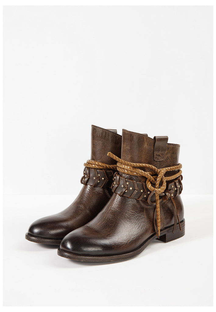 Inuovo Stiefelette Glattleder Dunkelbraun