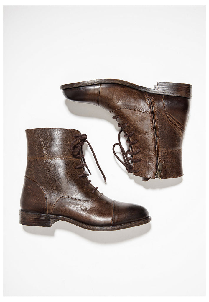 Inuovo Stiefelette Glattleder Dunkelbraun