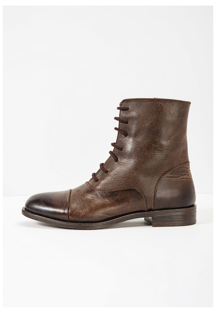 Inuovo Stiefelette Glattleder Dunkelbraun