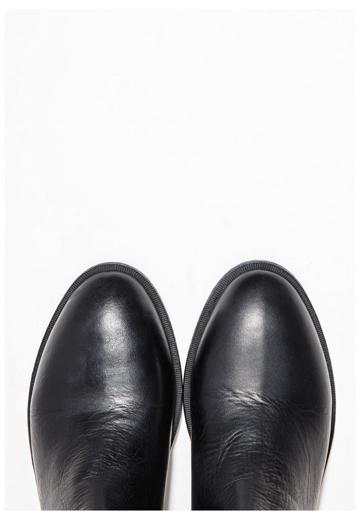 Inuovo Stiefelette Glattleder Schwarz