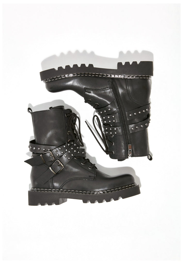 Inuovo Stiefelette Glattleder Schwarz