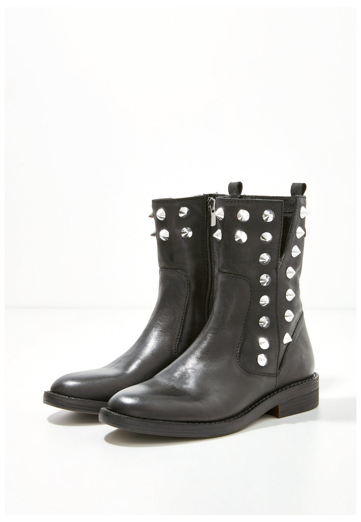 Inuovo Stiefelette Glattleder Schwarz