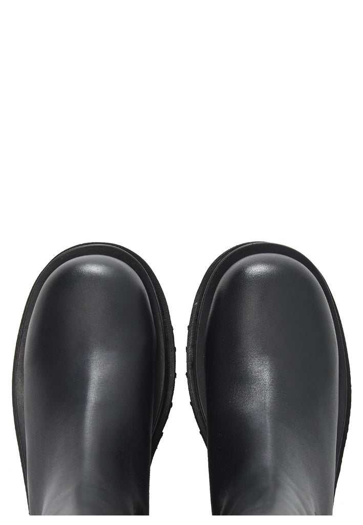 Inuovo Stiefelette Glattleder Schwarz