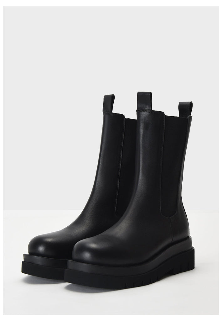 Inuovo Stiefelette Glattleder Schwarz