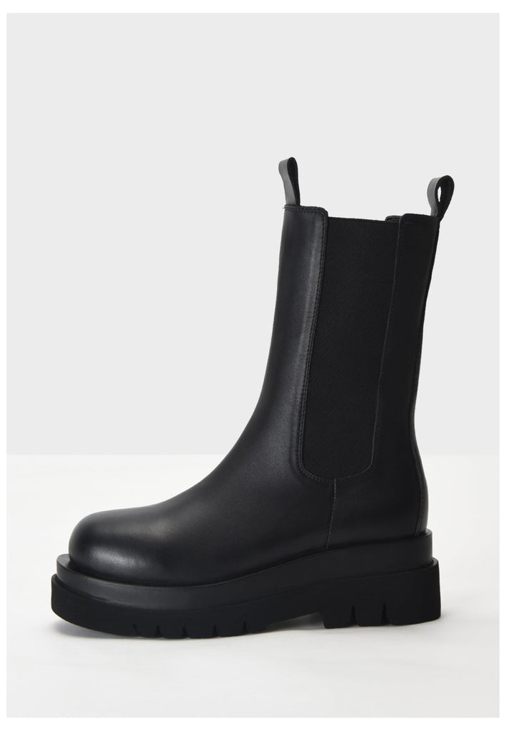 Inuovo Stiefelette Glattleder Schwarz