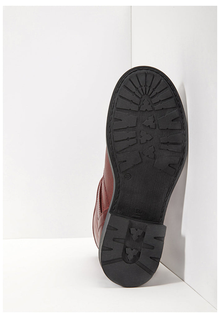 Inuovo Stiefelette Leder Burgundy