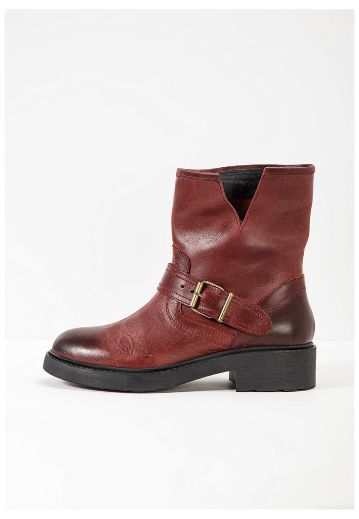 Inuovo Stiefelette Leder Burgundy