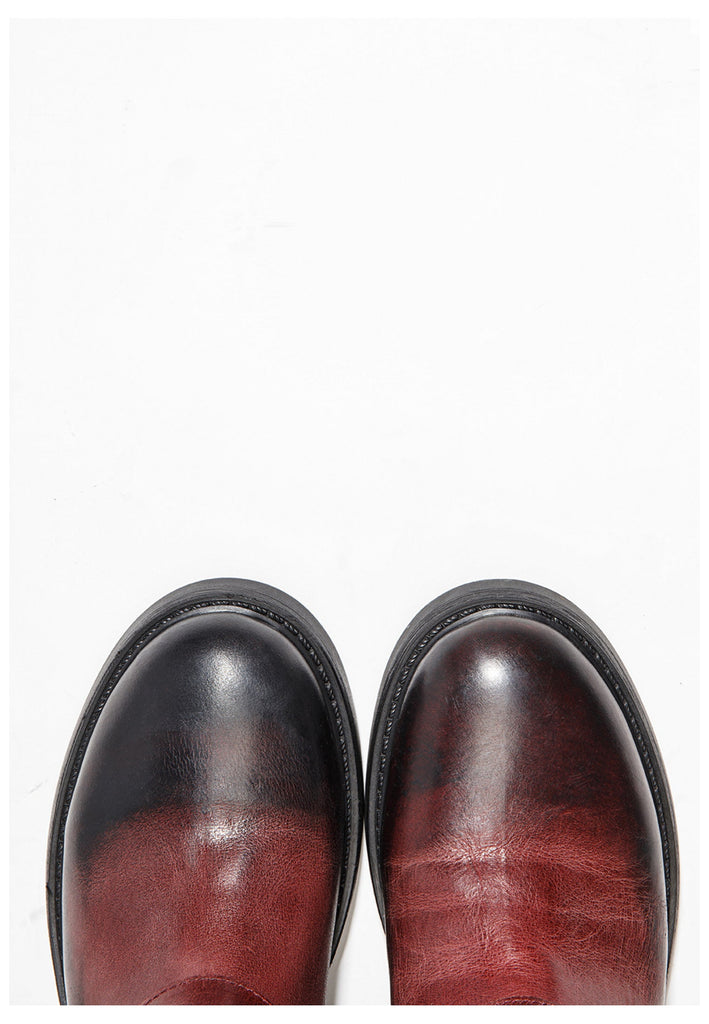 Inuovo Stiefelette Leder Burgundy