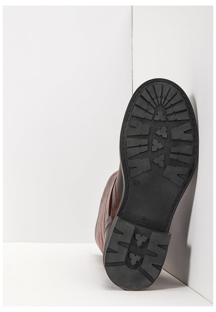 Inuovo Stiefelette Leder Burgundy