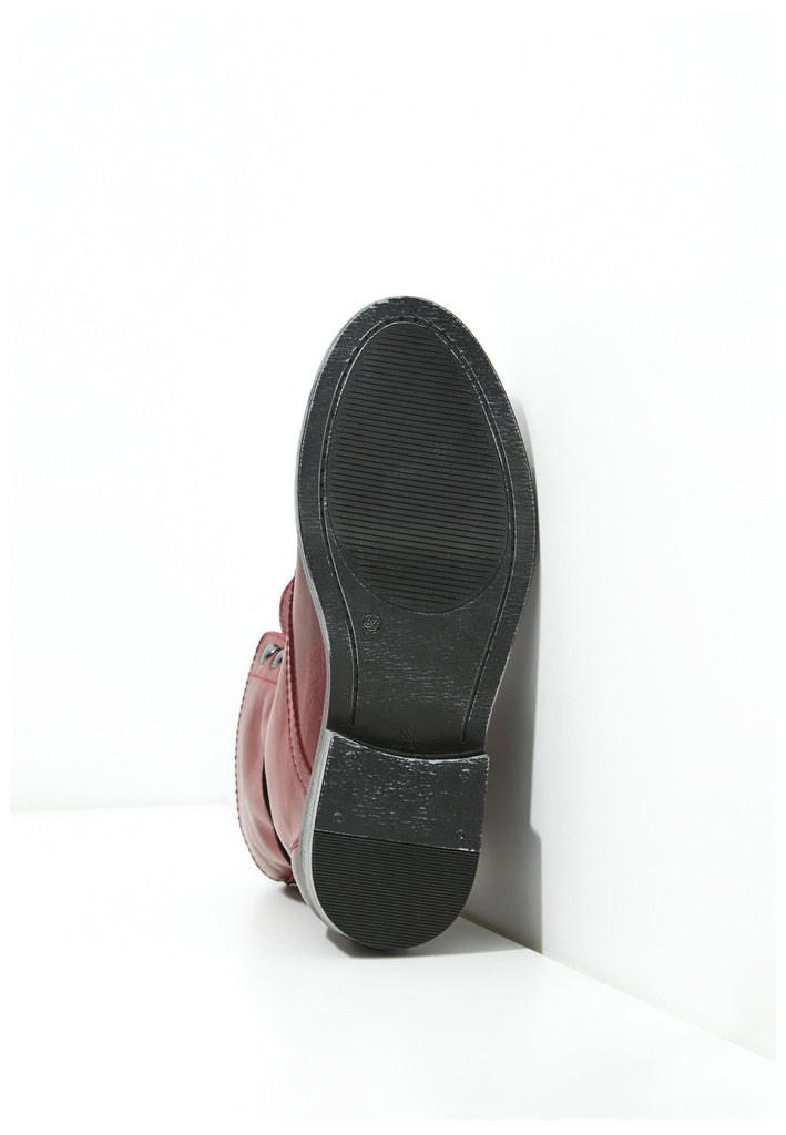 Inuovo Stiefelette Leder Burgundy