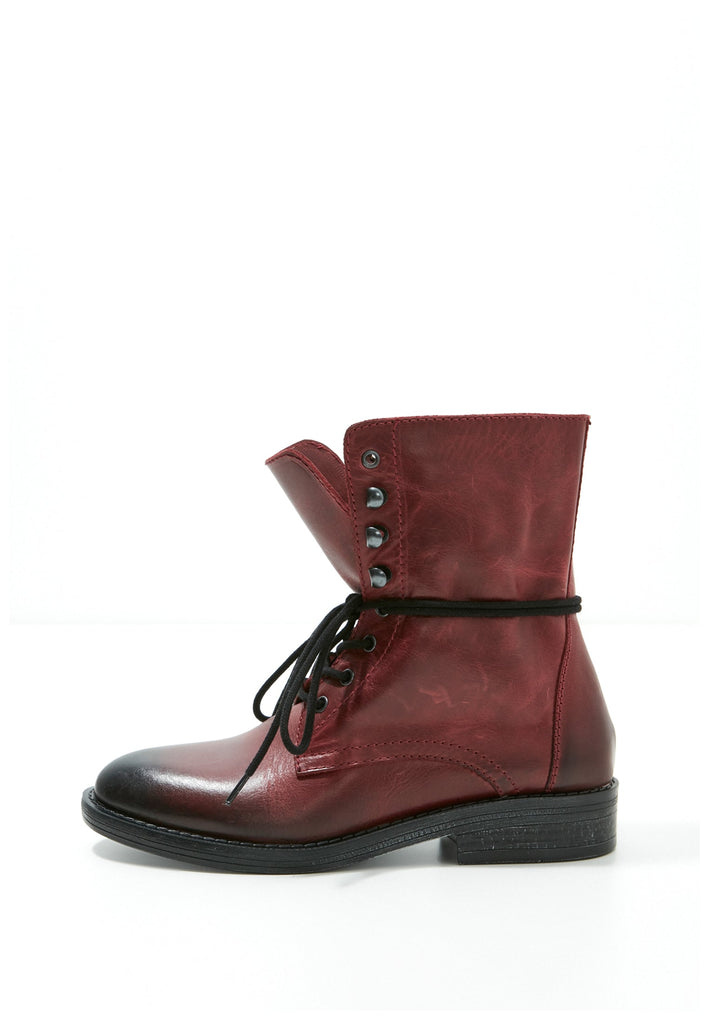Inuovo Stiefelette Leder Burgundy