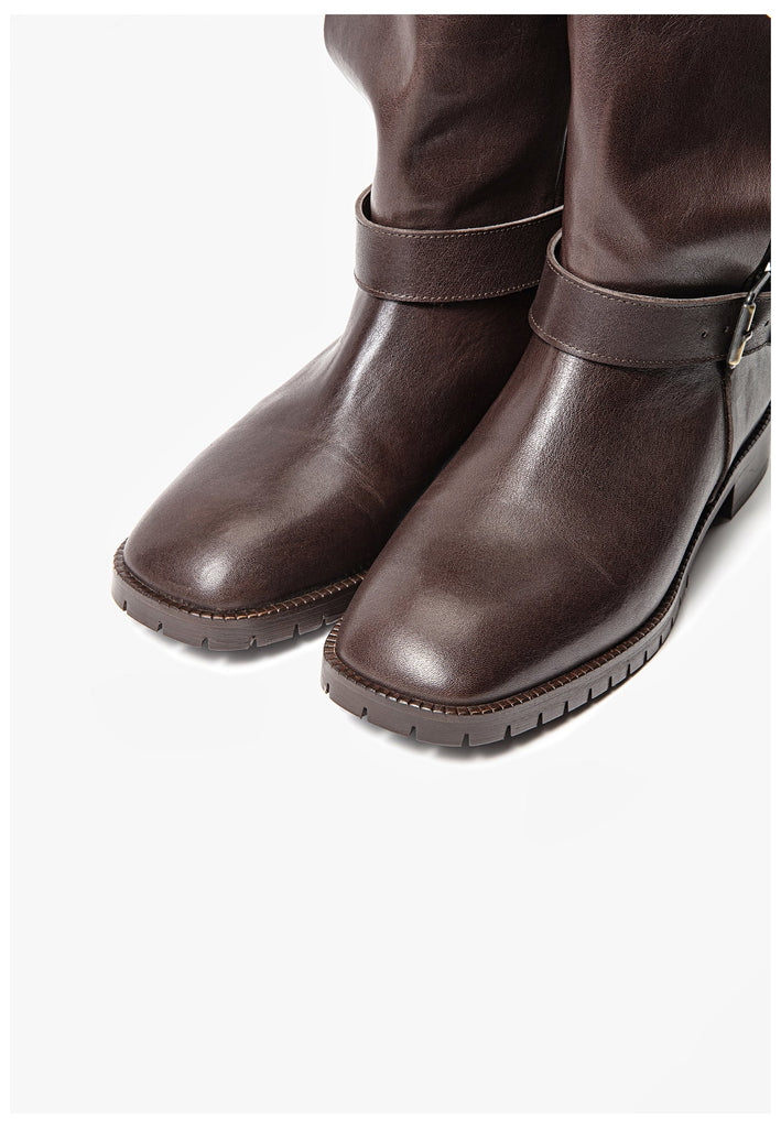 Inuovo Stiefelette Leder Coffee