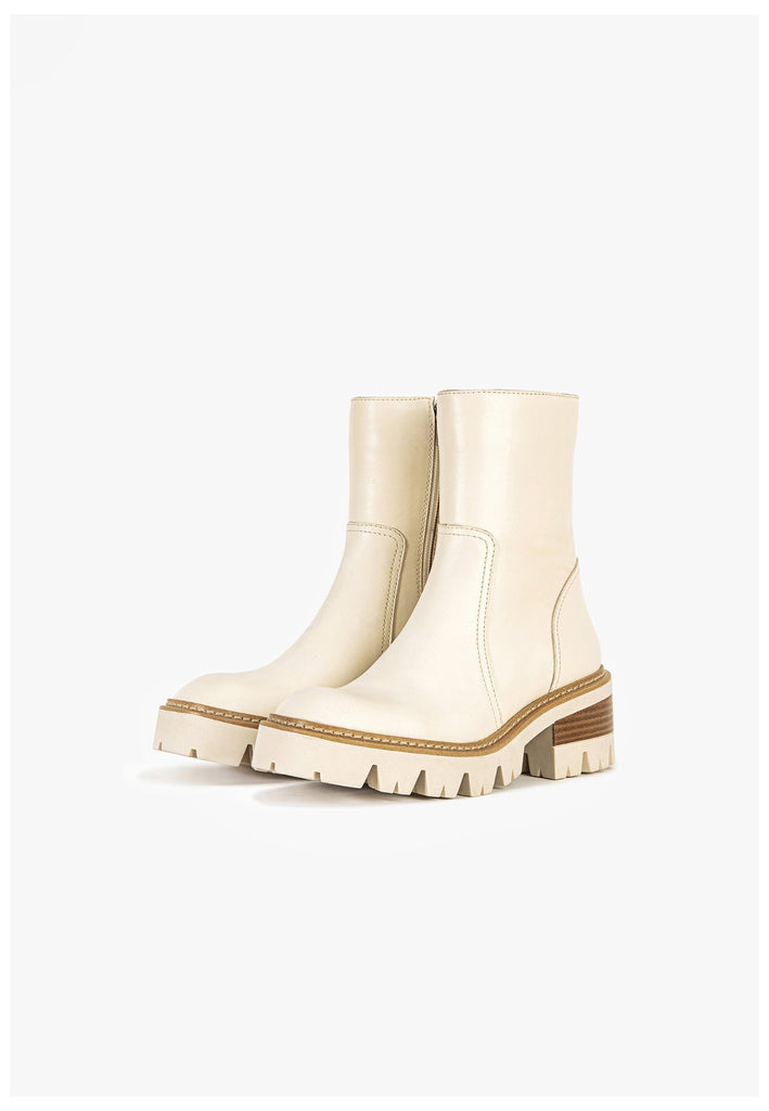 Inuovo Stiefelette Leder Crema