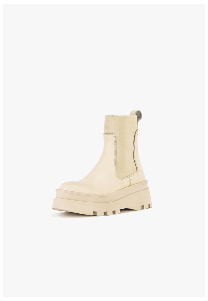 Inuovo Stiefelette Leder Creme