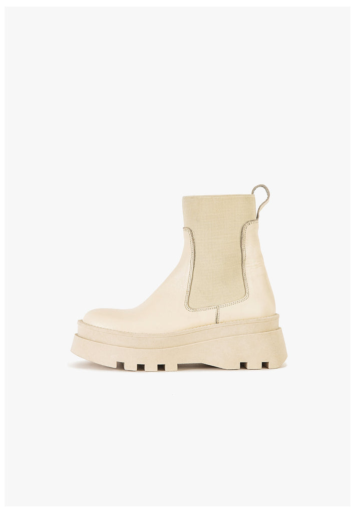 Inuovo Stiefelette Leder Creme