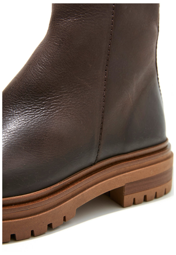 Inuovo Stiefelette Leder Dunkelbraun