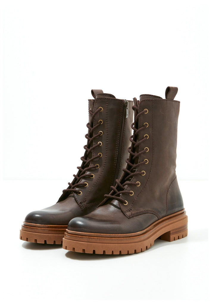 Inuovo Stiefelette Leder Dunkelbraun