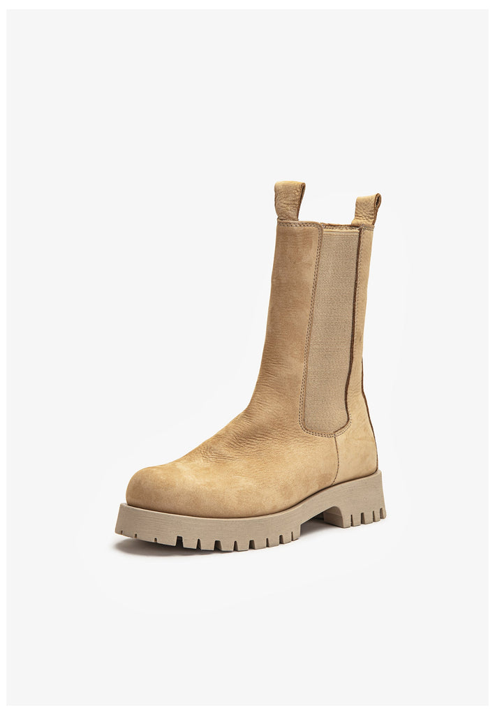 Inuovo Stiefelette Leder Hellbraun