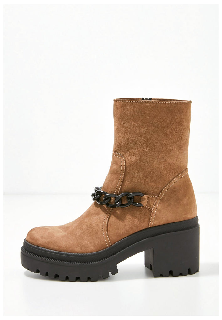 Inuovo Stiefelette Leder Hellbraun