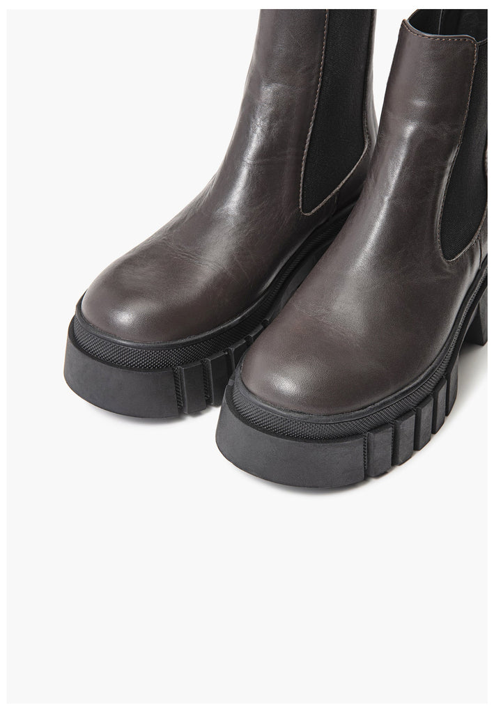 Inuovo Stiefelette Leder Kaffee
