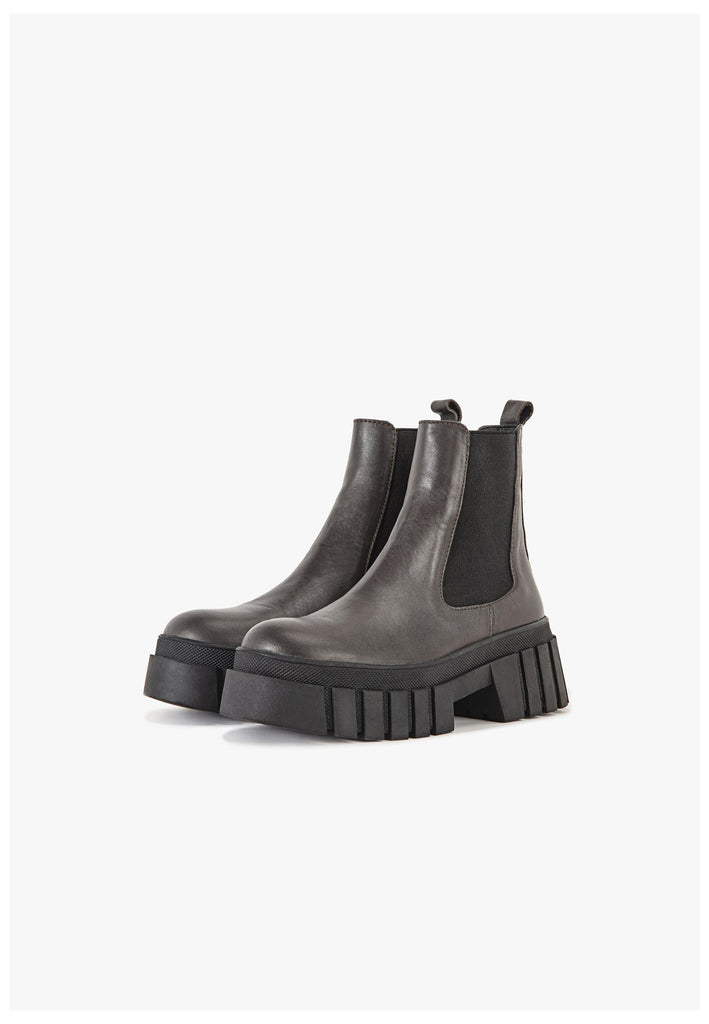 Inuovo Stiefelette Leder Kaffee