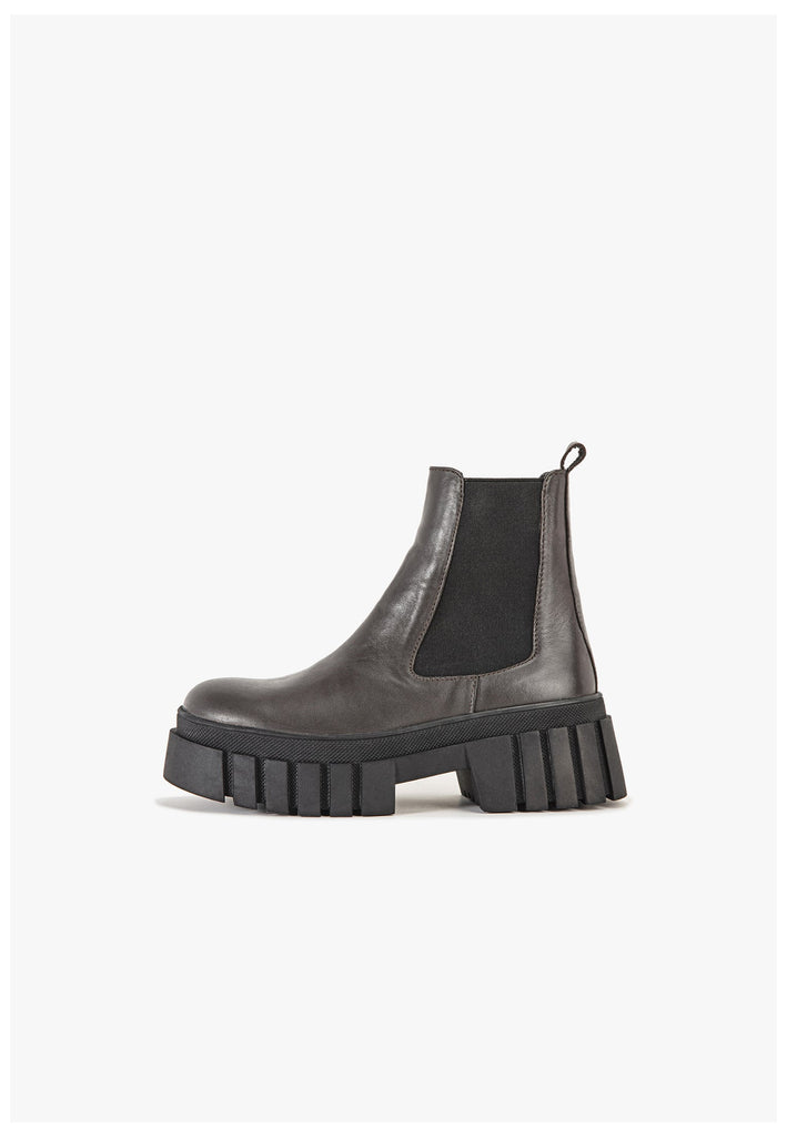 Inuovo Stiefelette Leder Kaffee