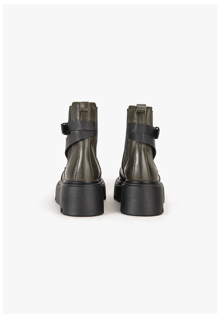 Inuovo Stiefelette Leder Khaki