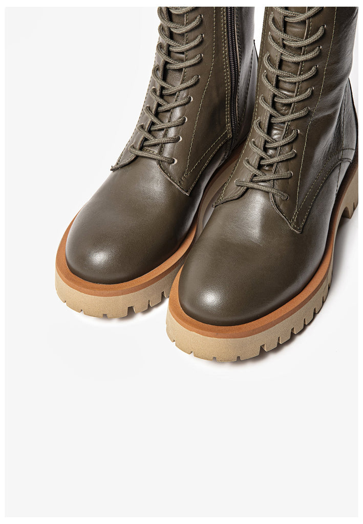 Inuovo Stiefelette Leder Khaki