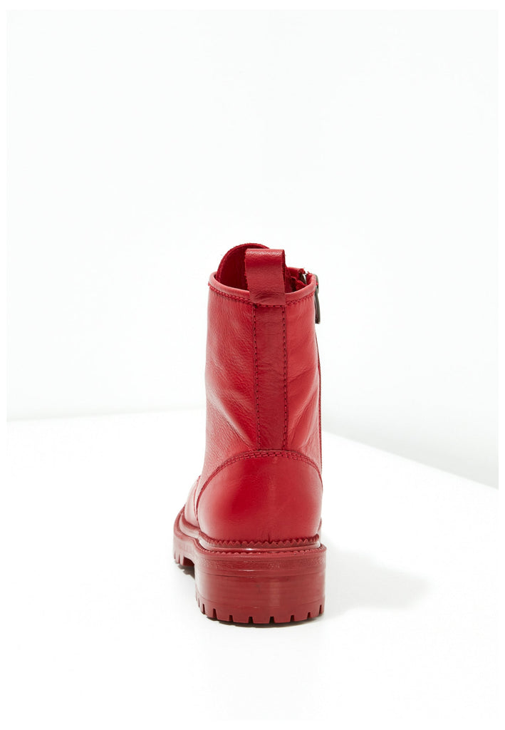 Inuovo Stiefelette Leder Rot