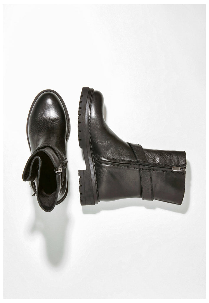 Inuovo Stiefelette Leder Schwarz