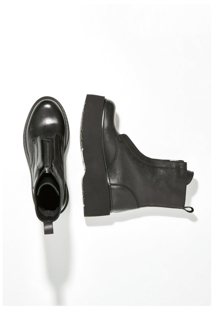 Inuovo Stiefelette Leder Schwarz