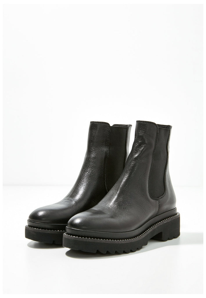 Inuovo Stiefelette Leder Schwarz