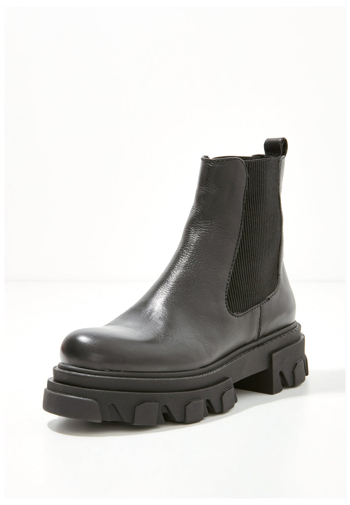 Inuovo Stiefelette Leder Schwarz