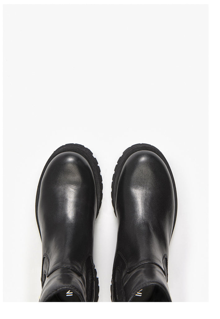 Inuovo Stiefelette Leder Schwarz