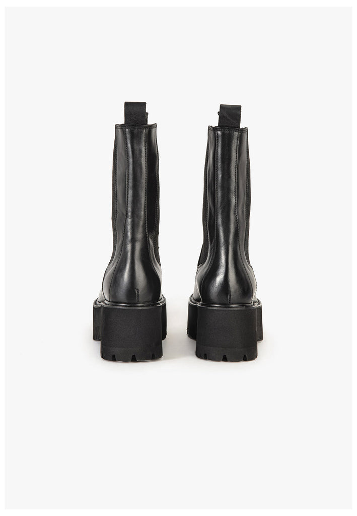 Inuovo Stiefelette Leder Schwarz