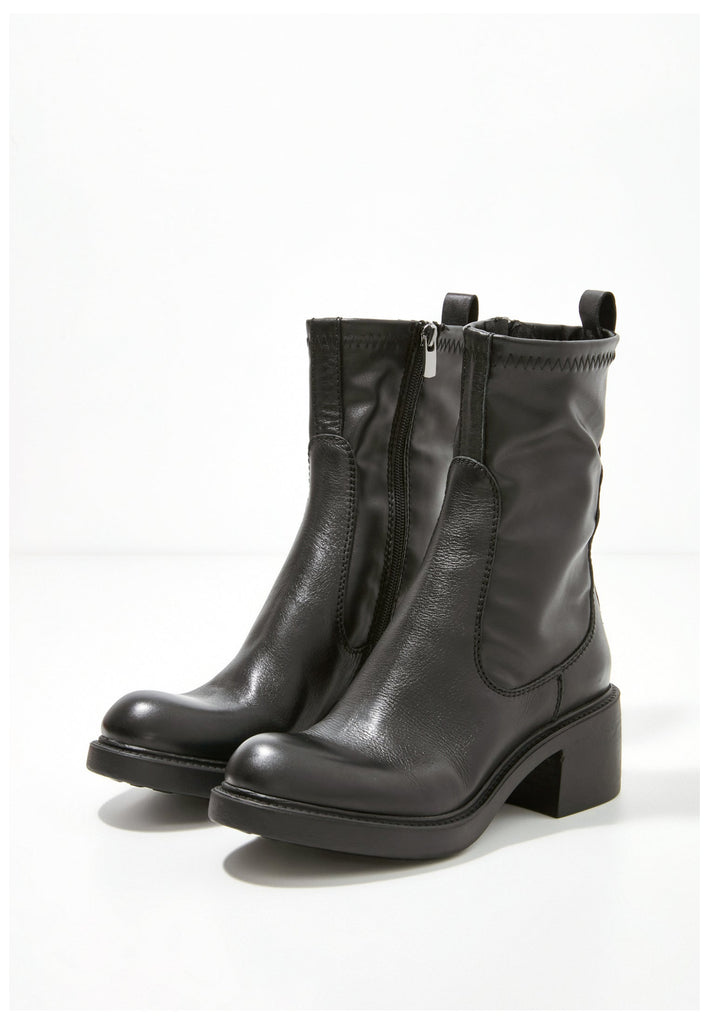 Inuovo Stiefelette Leder Schwarz
