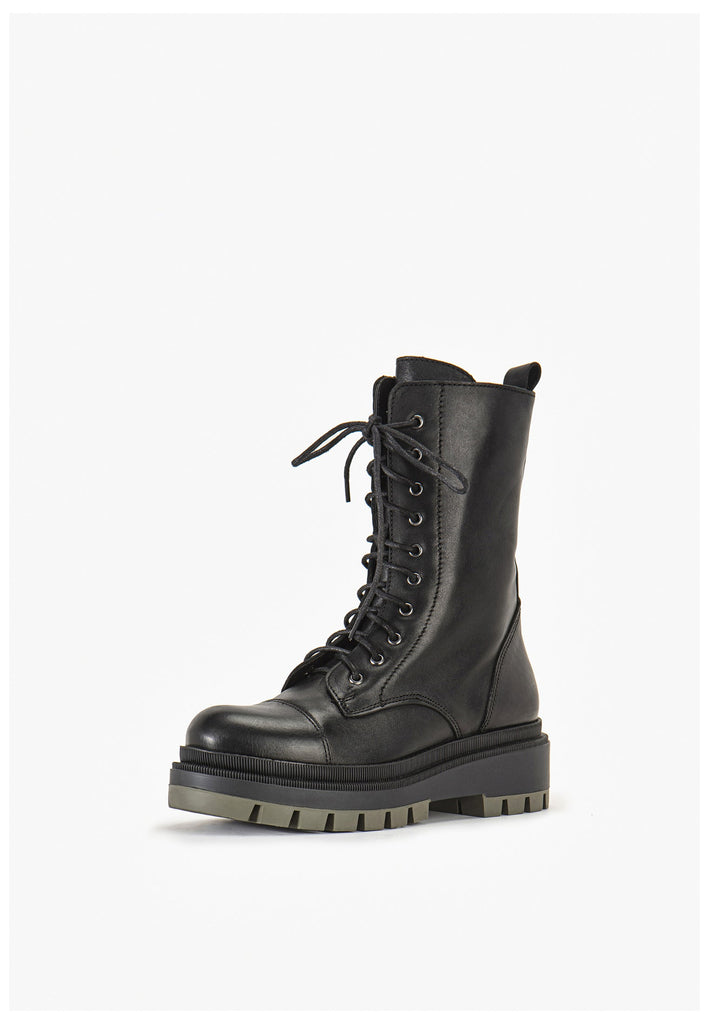 Inuovo Stiefelette Leder Schwarz