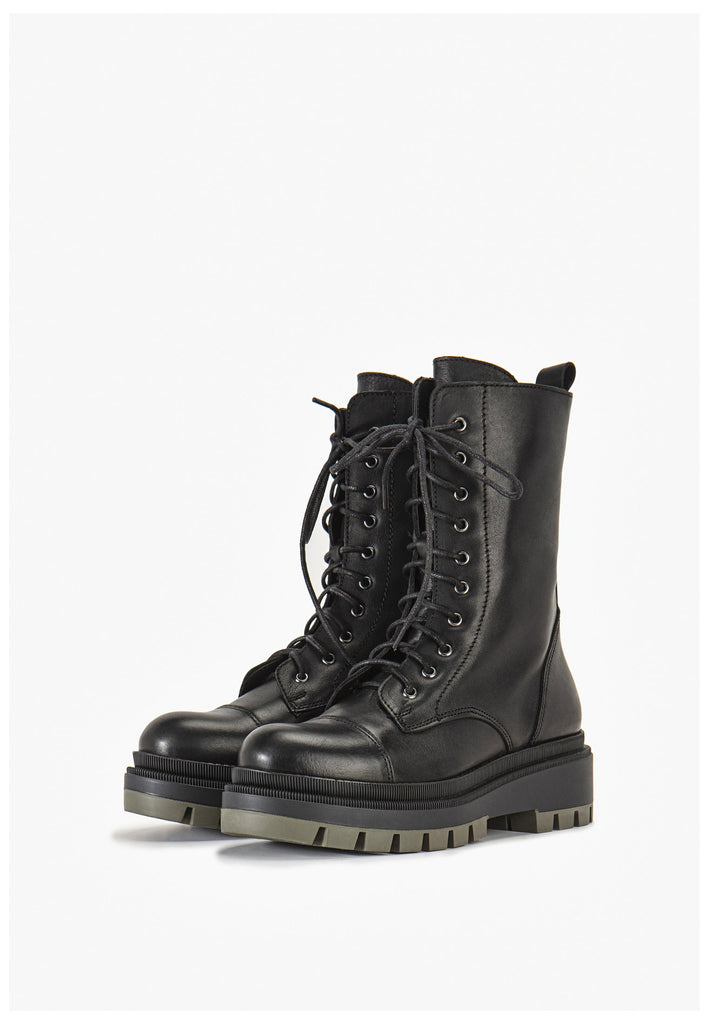 Inuovo Stiefelette Leder Schwarz