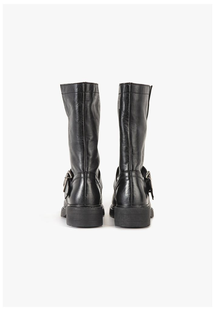 Inuovo Stiefelette Leder Schwarz