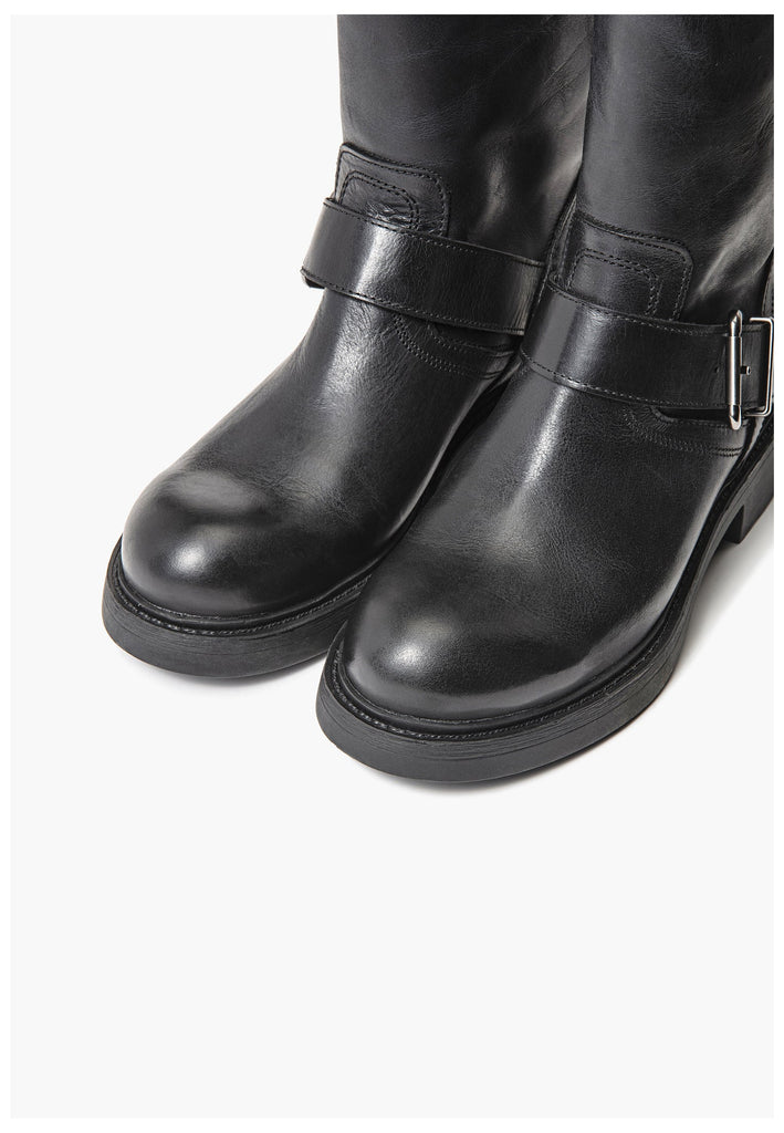 Inuovo Stiefelette Leder Schwarz