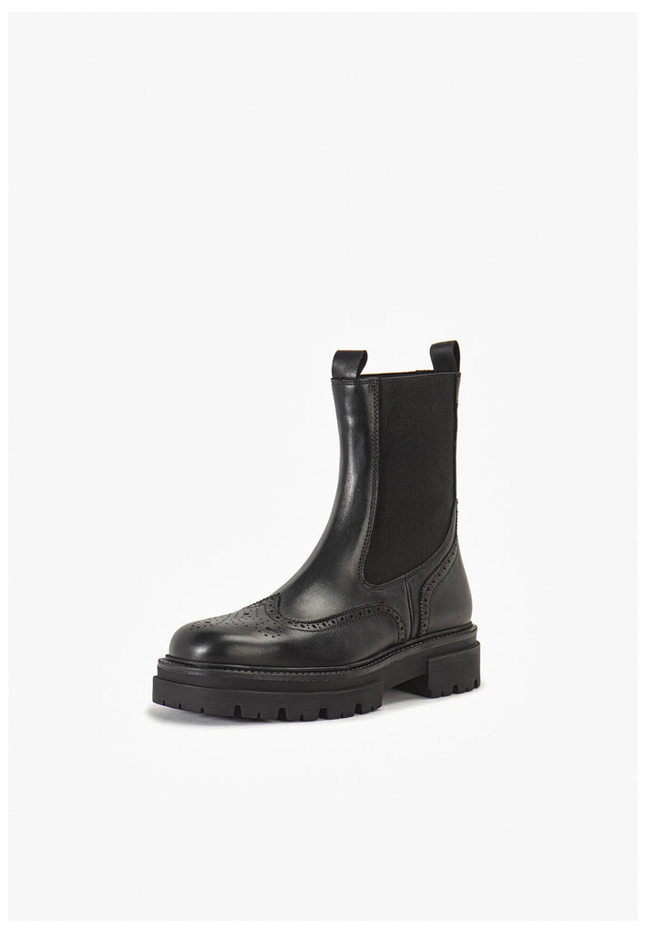 Inuovo Stiefelette Leder Schwarz