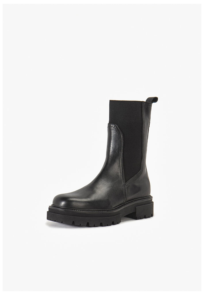 Inuovo Stiefelette Leder Schwarz