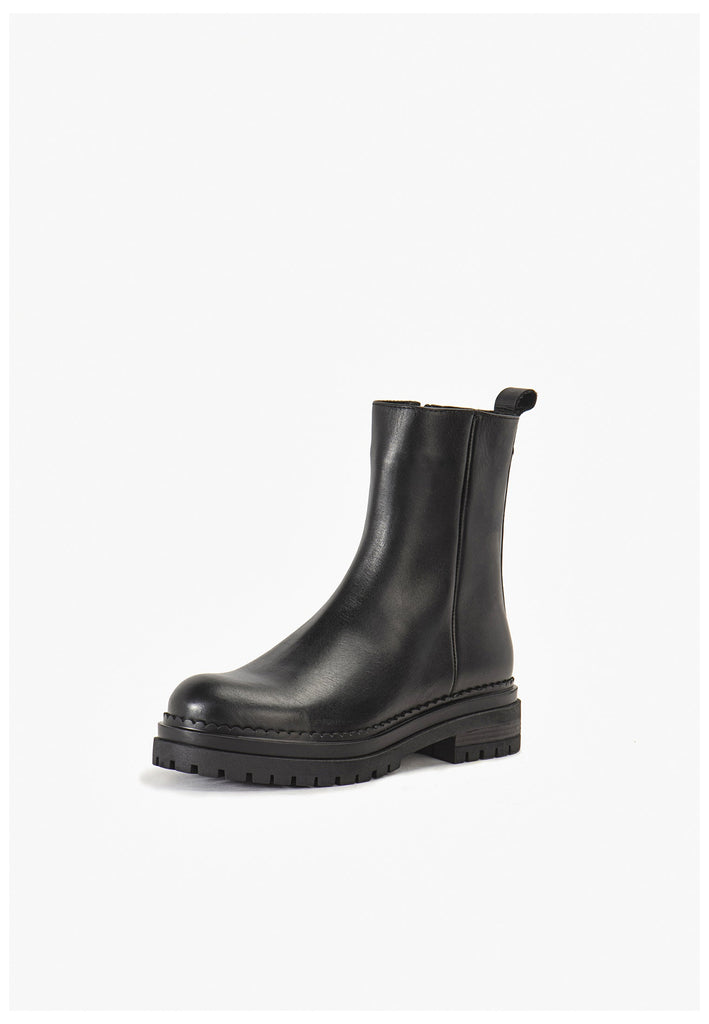 Inuovo Stiefelette Leder Schwarz