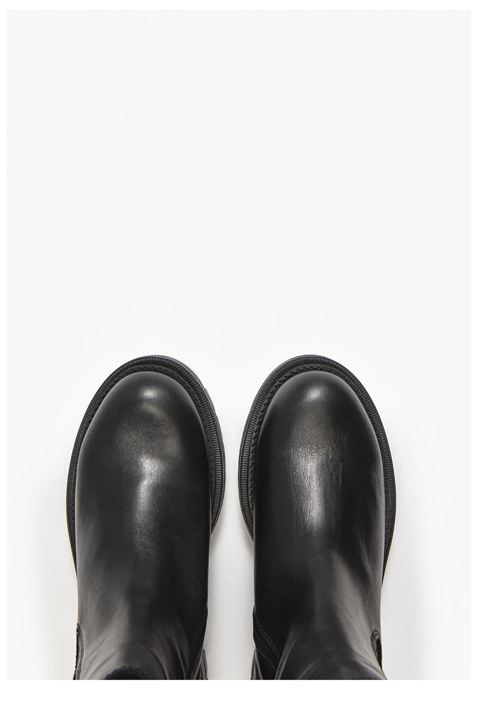 Inuovo Stiefelette Leder Schwarz