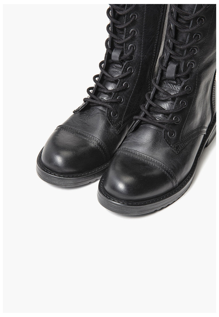 Inuovo Stiefelette Leder Schwarz