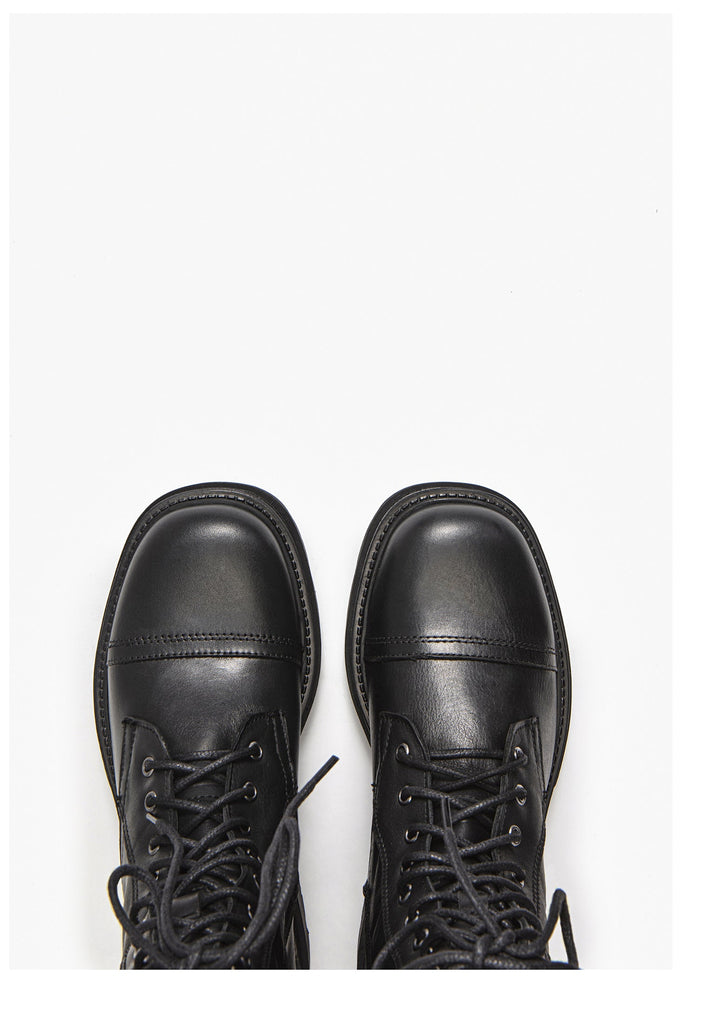 Inuovo Stiefelette Leder Schwarz