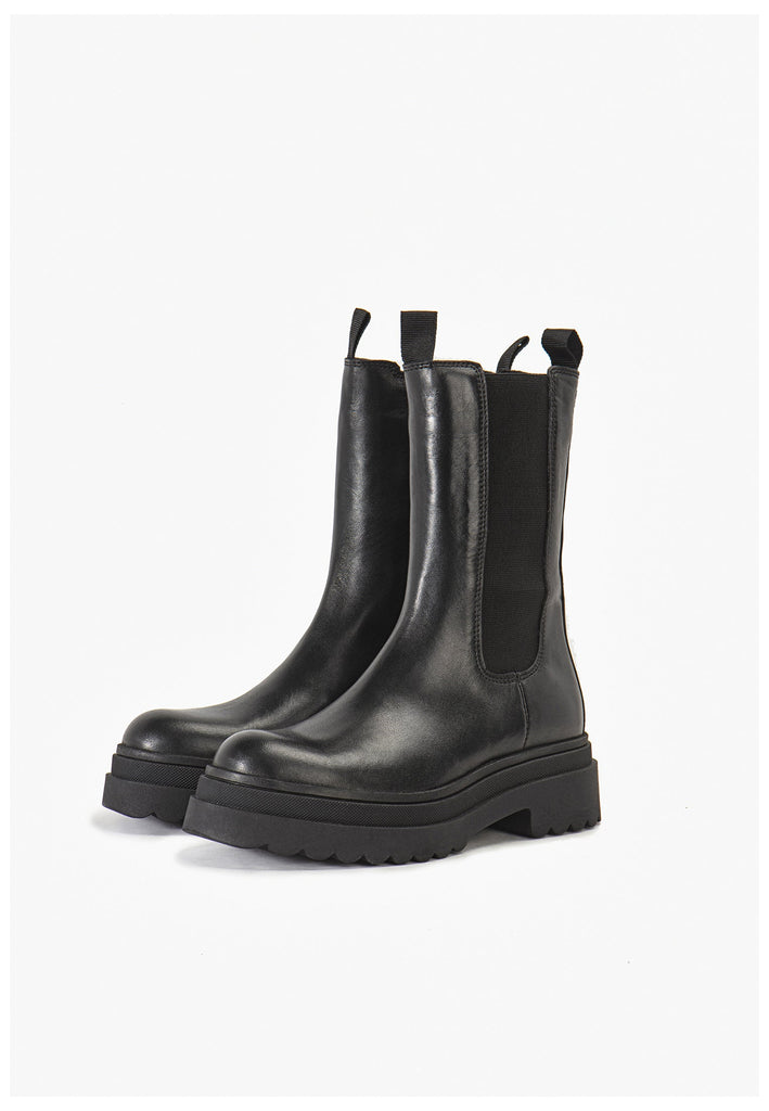 Inuovo Stiefelette Leder Schwarz