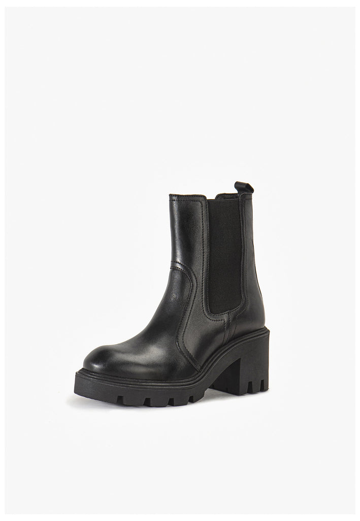 Inuovo Stiefelette Leder Schwarz