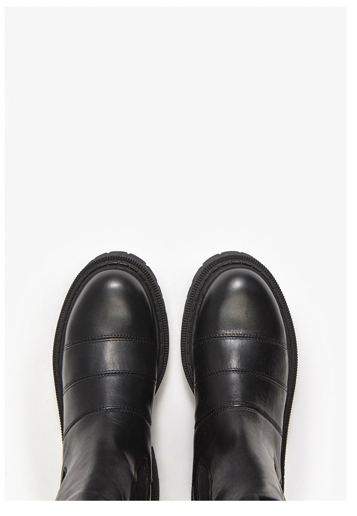 Inuovo Stiefelette Leder Schwarz