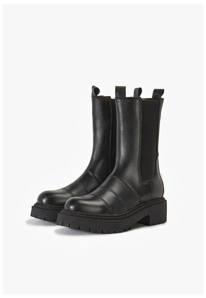 Inuovo Stiefelette Leder Schwarz